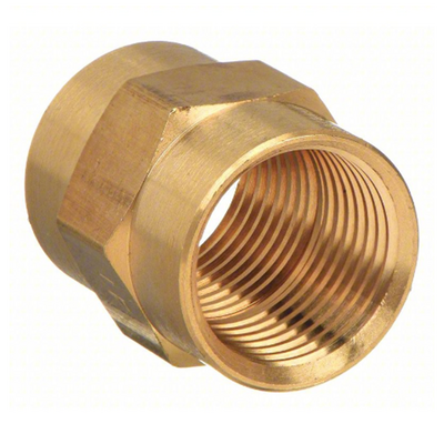 103-N3 FLOFLEX BRASS PIPE FITTING<BR>COUPLER 3/8" FEMALE X 3/8" FEMALE NPT